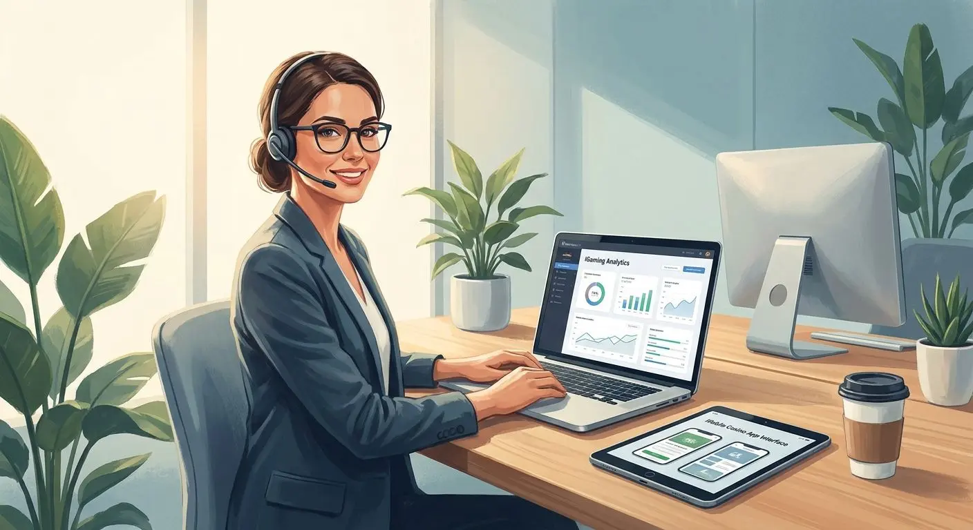 Editorial avatar of a mobile gaming content specialist at a desk