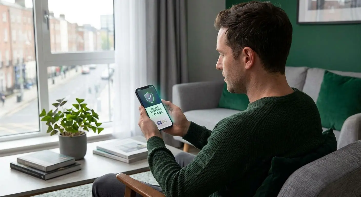 Player using mobile phone with generic deposit screen