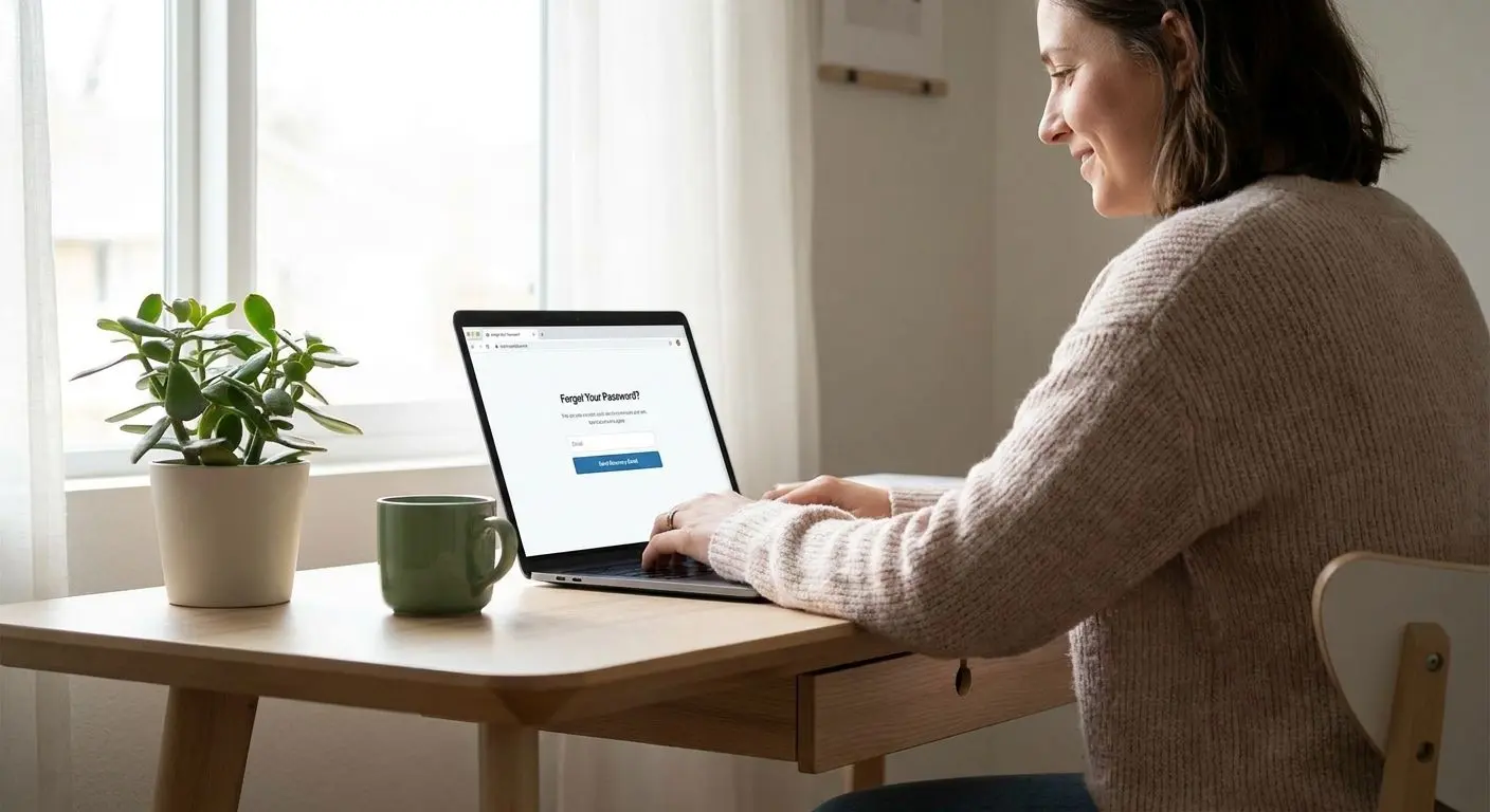 User using forgot password option on account sign-in page