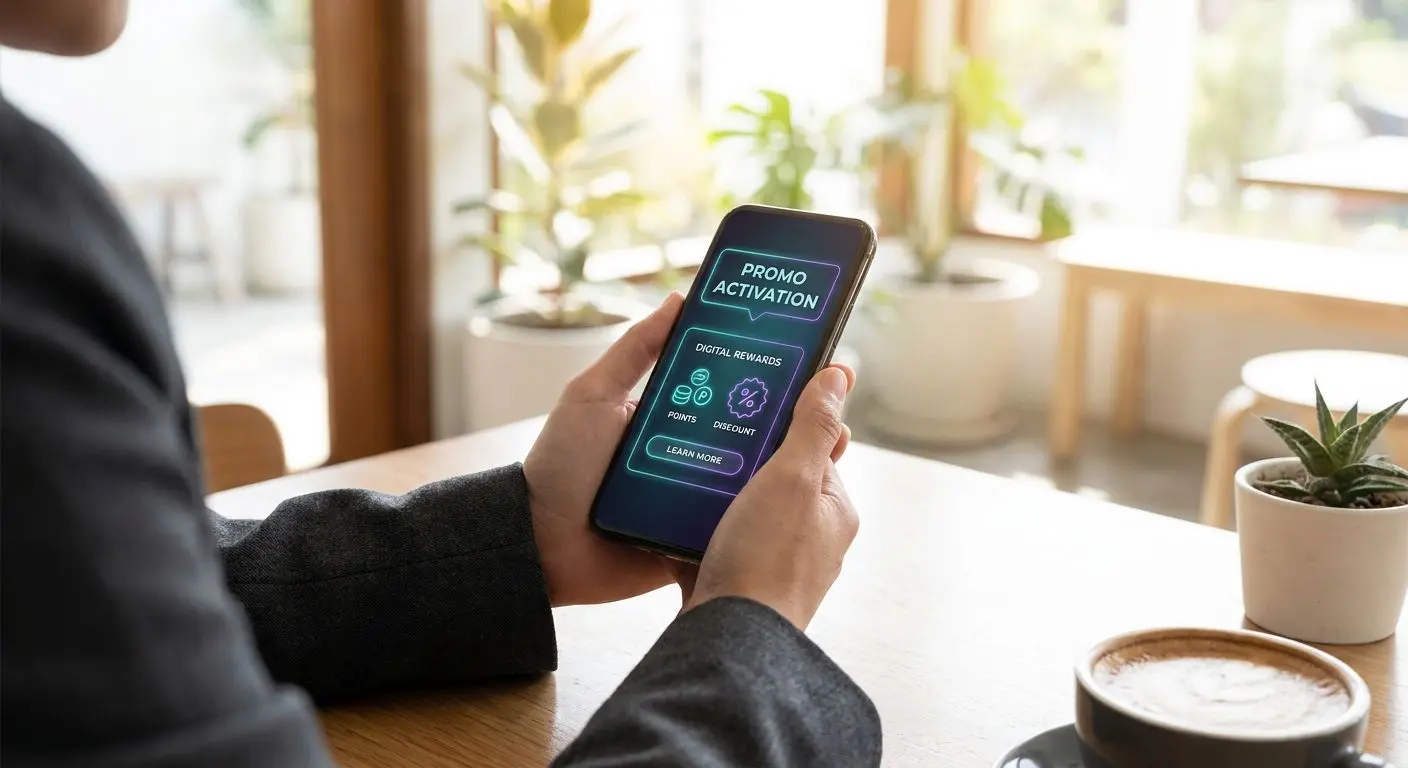 Using a promo code on a smartphone interface