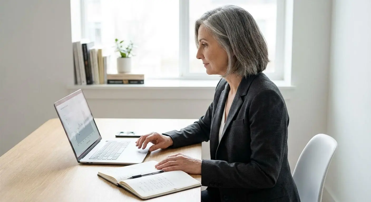Professional expert writer avatar in a modern workspace